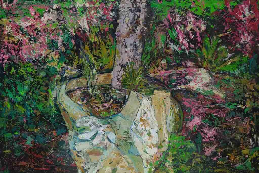 Vaso - dipinto olio su tela di Gisella Farinini (2005, 100 x 70 cm)