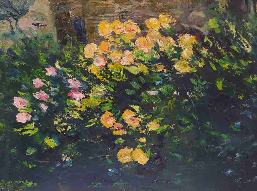 La mia primavera - dipinto olio su tela di Gisella Farinini (2001, 80 x 60 cm)