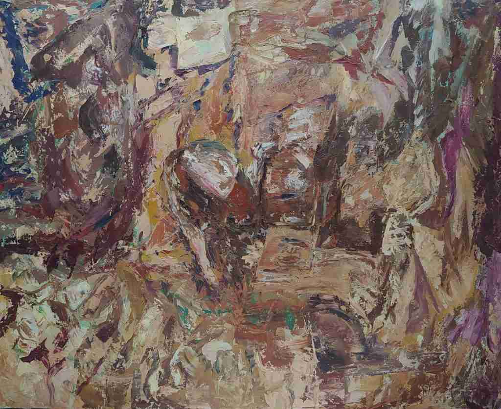 Disperazione - dipinto olio su tela di Gisella Farinini (1998, 100 x 80 cm)