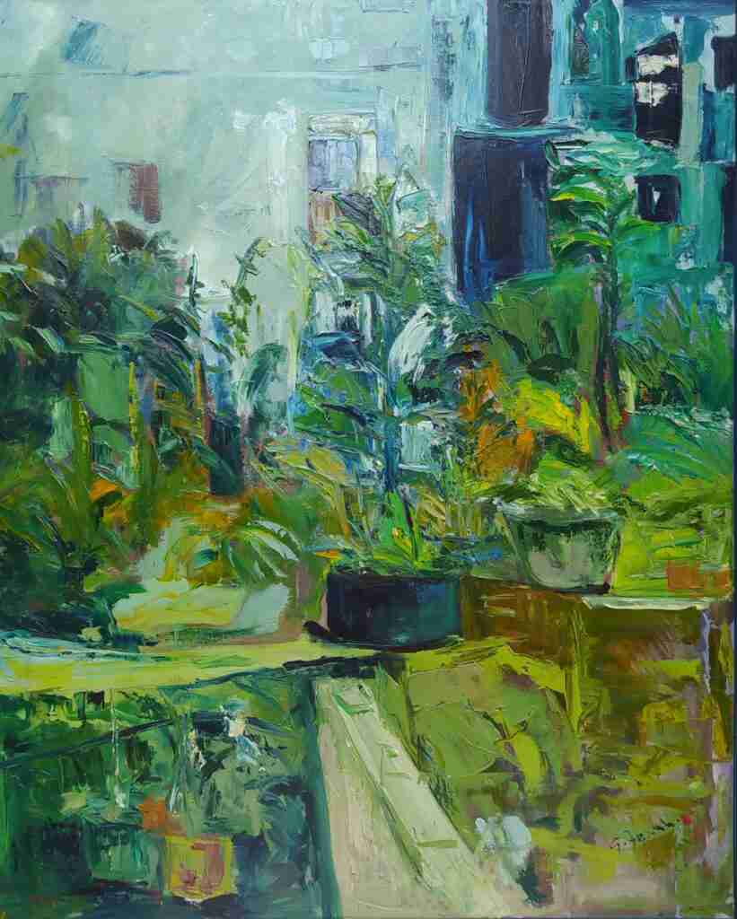 Occhio di Liguria - dipinto olio su tela di Gisella Farinini (1994, 100 x 80 cm)